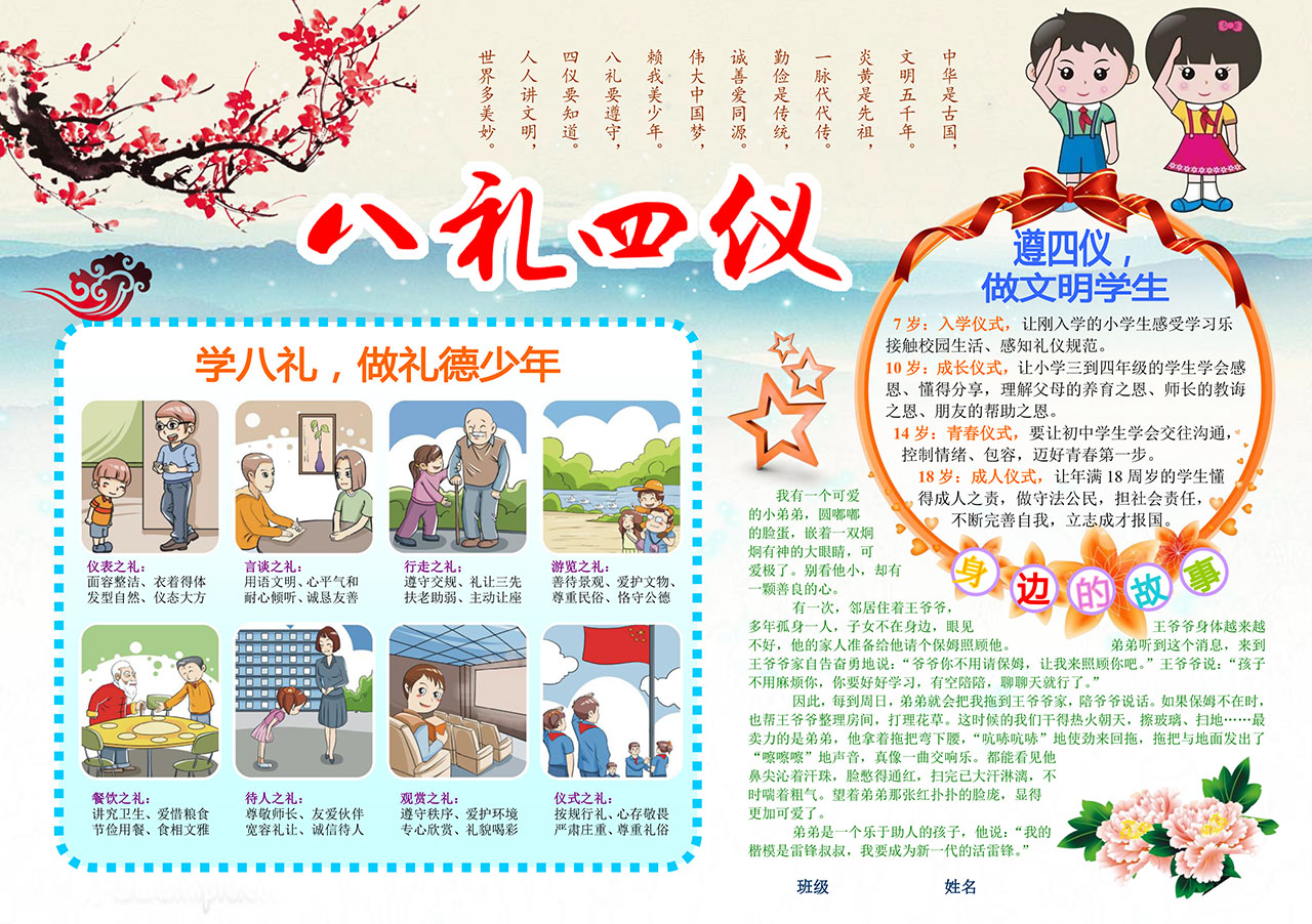 关于文明的手抄报图片